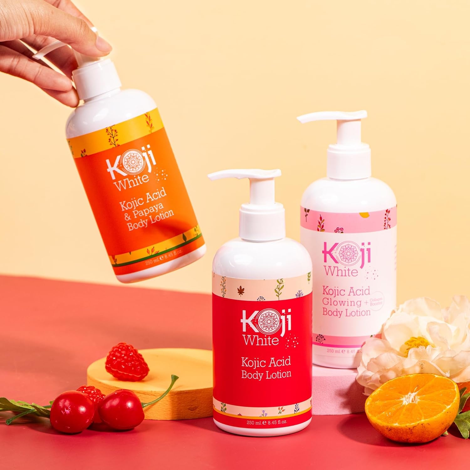 Kojic Acid Skin Brightening Body Lotion - Body Moisturizer & Skin Firming for Women, Boost Hydrating, Sun Damage Skin, Uneven Skin Tone, Paraben-Free, Vegan, 8.45 Fl Oz Bottle