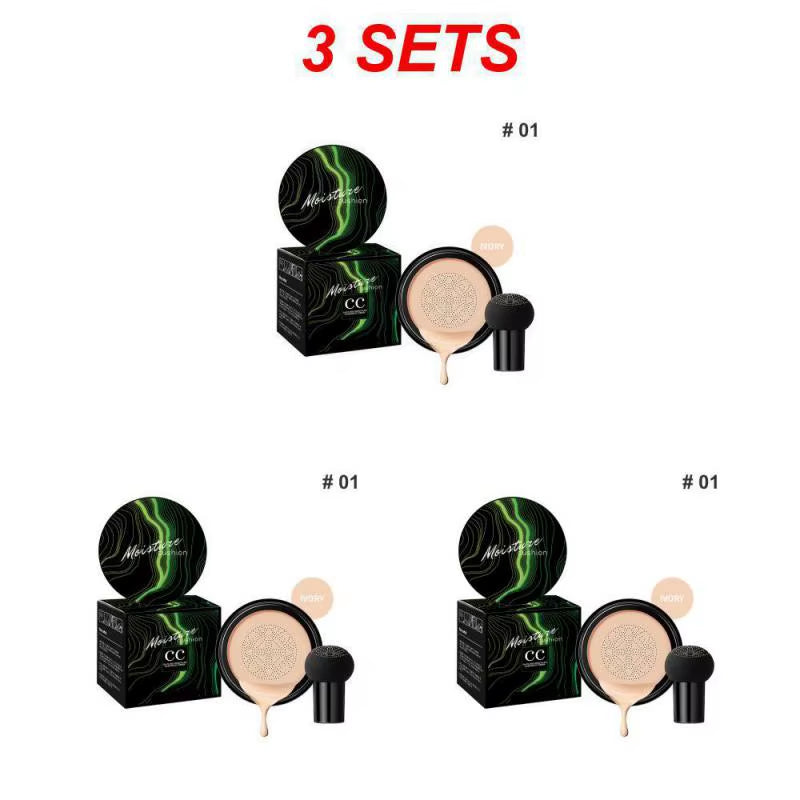 GlowVeil Mushroom Air Cushion CC Cream – Lightweight, Long-Lasting Moisture & Natural Brightening Coverage