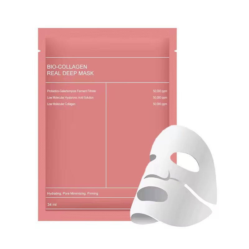 1/4/10Pcs Bio Collagen Face Mask Shrink Pores Deep Hydrating Overnight Mask Moisturizing Refreshing Brightening Face Skin Care