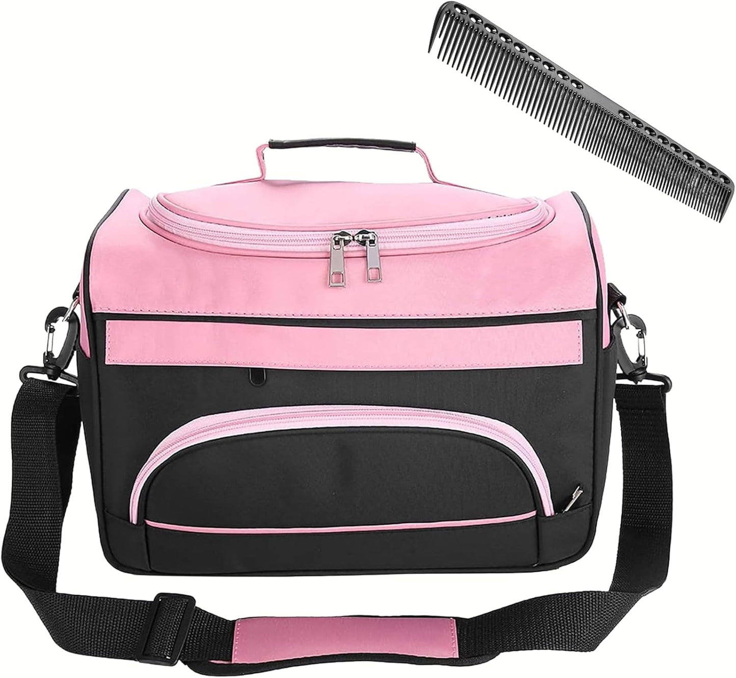 Large Capacity Hairdresser Bag Barber Carrying Case with Handle and Shoulder Strap, Beauty Salon Tool Kits Storage Travel Barber Case Holds Various Hair Cutting Tools Haircutting Bag