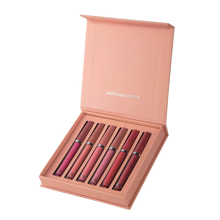 LuxeMatte™ by Handaiyan – 6-Piece Waterproof Matte Lipstick Set