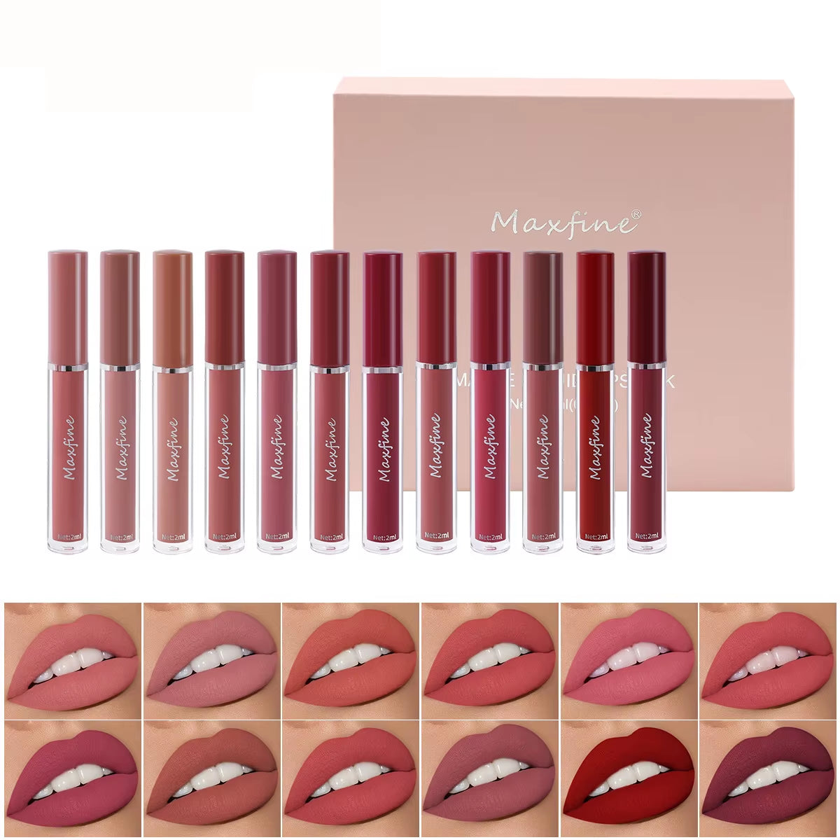 LuxeMatte™ by Handaiyan – 6-Piece Waterproof Matte Lipstick Set